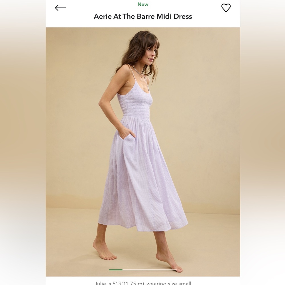 Aerie Purple Spaghetti Strap Sundress Midi